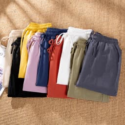 Spring Summer Women Harem Pants Cotton Solid Elastic Waist Candy Colors Trousers Casual Female Long Pants