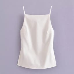 HXAO Sexy Women Slip Top Backless Lady Top 2024 Summer New Square Collar Camisole Solid Fashion Casual Chic Women Clothing