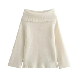 HH Women Fashion Solid Off Shoulder Sweater Long Sleeve Knitted Pullover Sweater Autumn Female Casual Knitwear Chic Top