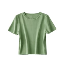 Women Fashion Striped Basic Cropped Knit Sweater Vintage O Neck Short Sleeve Female Pullovers Chic Tops