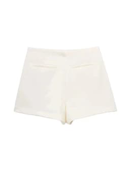 Women Fashion Pareo Style Shorts Skirts Vintage High Waist Side Zipper Female Skort Mujer