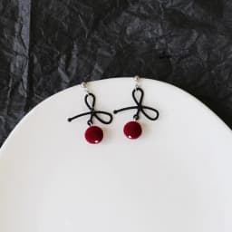 Vintage Wine Red Flocking Flower Drop Earrings For Women Jewelry 2026 Trending Long Bowknot Crystal Pearl Bridal Dress Earrings