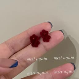 Vintage Wine Red Flocking Flower Drop Earrings For Women Jewelry 2026 Trending Long Bowknot Crystal Pearl Bridal Dress Earrings