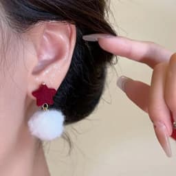 Vintage Wine Red Flocking Flower Drop Earrings For Women Jewelry 2026 Trending Long Bowknot Crystal Pearl Bridal Dress Earrings