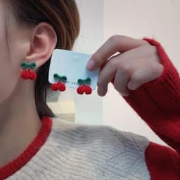 Vintage Wine Red Flocking Flower Drop Earrings For Women Jewelry 2026 Trending Long Bowknot Crystal Pearl Bridal Dress Earrings