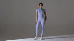 Yoga Set Women's Jumpsuits One-Piece Suit Zipper Short Sleeve Gym Push Up Workout Clothes Fitness Bodysuit Sportswear Tracksuit