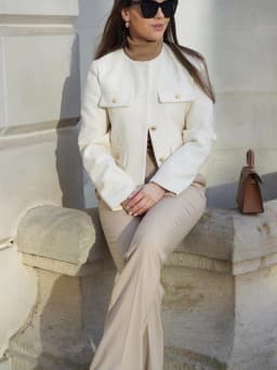 HH 2024 Fashion Women Bomber Cropped Jackets Female Golden Button Blazer Spring Women's Chic Streetwear Outwear Top