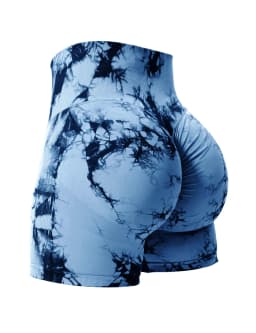 2024 Summer New 12 Color Sexy Tie Dye Shorts Woman Fitness Seamless Butt Lifting Shorts One Pieces Activewear Running Outdoors