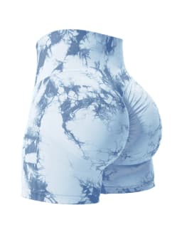 2024 Summer New 12 Color Sexy Tie Dye Shorts Woman Fitness Seamless Butt Lifting Shorts One Pieces Activewear Running Outdoors