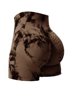 2024 Summer New 12 Color Sexy Tie Dye Shorts Woman Fitness Seamless Butt Lifting Shorts One Pieces Activewear Running Outdoors