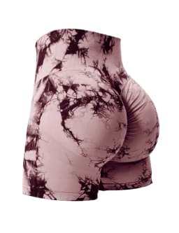 2024 Summer New 12 Color Sexy Tie Dye Shorts Woman Fitness Seamless Butt Lifting Shorts One Pieces Activewear Running Outdoors
