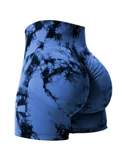 2024 Summer New 12 Color Sexy Tie Dye Shorts Woman Fitness Seamless Butt Lifting Shorts One Pieces Activewear Running Outdoors