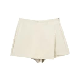 MUJER 2025 Asymmetric Skort For Women Black High Waist Mini Skirt Shorts Women Casual Bermuda Shorts Woman Summer Skirt Shorts