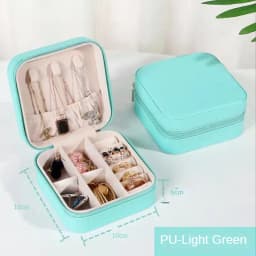 Jewelry Organizer Display Travel PUJewelry Case Boxes Travel Portable Jewelry Box Storage Organizer Earring Holder Gift