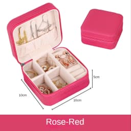 Jewelry Organizer Display Travel PUJewelry Case Boxes Travel Portable Jewelry Box Storage Organizer Earring Holder Gift