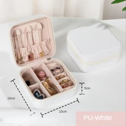 Jewelry Organizer Display Travel PUJewelry Case Boxes Travel Portable Jewelry Box Storage Organizer Earring Holder Gift