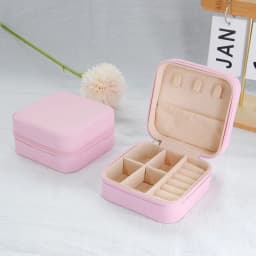 Jewelry Organizer Display Travel PUJewelry Case Boxes Travel Portable Jewelry Box Storage Organizer Earring Holder Gift