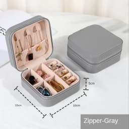 Jewelry Organizer Display Travel PUJewelry Case Boxes Travel Portable Jewelry Box Storage Organizer Earring Holder Gift