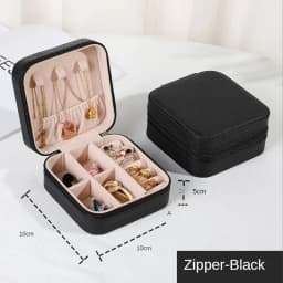 Jewelry Organizer Display Travel PUJewelry Case Boxes Travel Portable Jewelry Box Storage Organizer Earring Holder Gift