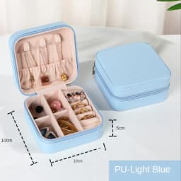 Jewelry Organizer Display Travel PUJewelry Case Boxes Travel Portable Jewelry Box Storage Organizer Earring Holder Gift