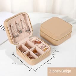 Jewelry Organizer Display Travel PUJewelry Case Boxes Travel Portable Jewelry Box Storage Organizer Earring Holder Gift