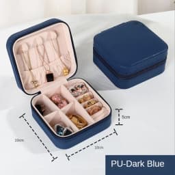 Jewelry Organizer Display Travel PUJewelry Case Boxes Travel Portable Jewelry Box Storage Organizer Earring Holder Gift