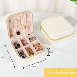 Jewelry Organizer Display Travel PUJewelry Case Boxes Travel Portable Jewelry Box Storage Organizer Earring Holder Gift