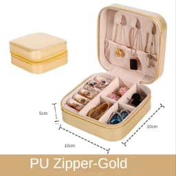 Jewelry Organizer Display Travel PUJewelry Case Boxes Travel Portable Jewelry Box Storage Organizer Earring Holder Gift