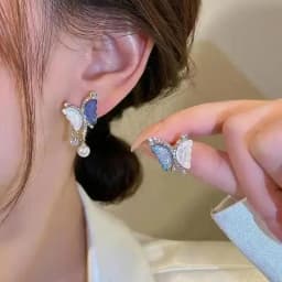 925 Silver Needle Korean Fashion Zircon Drop Earrings For Women Jewelry 2026 Trending New Luxury Vintage Gold Color Earrings