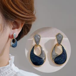 925 Silver Needle Korean Fashion Zircon Drop Earrings For Women Jewelry 2026 Trending New Luxury Vintage Gold Color Earrings