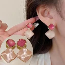 925 Silver Needle Korean Fashion Zircon Drop Earrings For Women Jewelry 2026 Trending New Luxury Vintage Gold Color Earrings