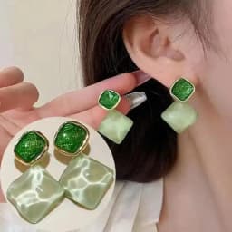 925 Silver Needle Korean Fashion Zircon Drop Earrings For Women Jewelry 2026 Trending New Luxury Vintage Gold Color Earrings