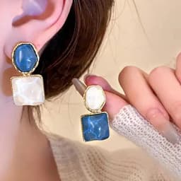 925 Silver Needle Korean Fashion Zircon Drop Earrings For Women Jewelry 2026 Trending New Luxury Vintage Gold Color Earrings