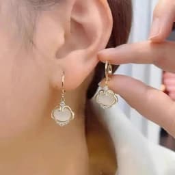 925 Silver Needle Korean Fashion Zircon Drop Earrings For Women Jewelry 2026 Trending New Luxury Vintage Gold Color Earrings