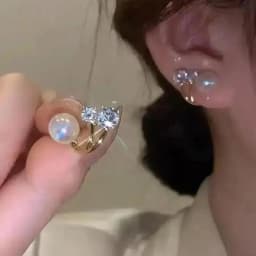 925 Silver Needle Korean Fashion Zircon Drop Earrings For Women Jewelry 2026 Trending New Luxury Vintage Gold Color Earrings