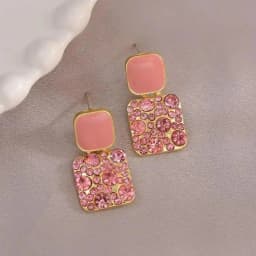 925 Silver Needle Korean Fashion Zircon Drop Earrings For Women Jewelry 2026 Trending New Luxury Vintage Gold Color Earrings