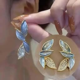 925 Silver Needle Korean Fashion Zircon Drop Earrings For Women Jewelry 2026 Trending New Luxury Vintage Gold Color Earrings