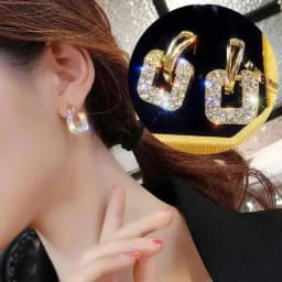 925 Silver Needle Korean Fashion Zircon Drop Earrings For Women Jewelry 2026 Trending New Luxury Vintage Gold Color Earrings
