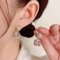 925 Silver Needle Korean Fashion Zircon Drop Earrings For Women Jewelry 2026 Trending New Luxury Vintage Gold Color Earrings