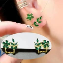 925 Silver Needle Korean Fashion Zircon Drop Earrings For Women Jewelry 2026 Trending New Luxury Vintage Gold Color Earrings