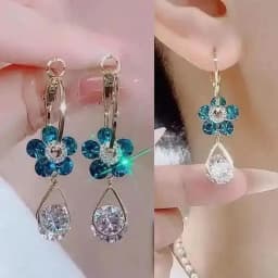 925 Silver Needle Korean Fashion Zircon Drop Earrings For Women Jewelry 2026 Trending New Luxury Vintage Gold Color Earrings
