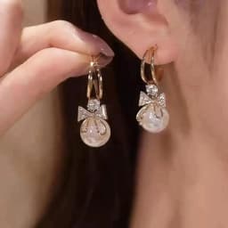 925 Silver Needle Korean Fashion Zircon Drop Earrings For Women Jewelry 2026 Trending New Luxury Vintage Gold Color Earrings