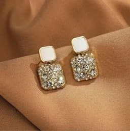 925 Silver Needle Korean Fashion Zircon Drop Earrings For Women Jewelry 2026 Trending New Luxury Vintage Gold Color Earrings