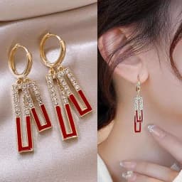 925 Silver Needle Korean Fashion Zircon Drop Earrings For Women Jewelry 2026 Trending New Luxury Vintage Gold Color Earrings