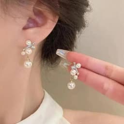 925 Silver Needle Korean Fashion Zircon Drop Earrings For Women Jewelry 2026 Trending New Luxury Vintage Gold Color Earrings