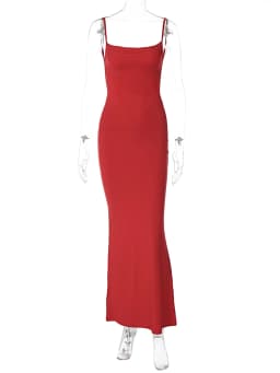 Hugcitar Summer Solid Sleeveless Backless Elegant Sexy Bodycon Y2K Maxi Prom Dress Women Clothes Birthday Party Casual Y2K