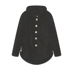 Fashion Trend Autumn and Winter Press-pleated Printed Turn-collar Long-sleeved Shirt Two-piece Furry Coat