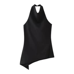HH Women Vintage Solid Pant Sets Sexy Backless Halter Camis Top Asymmetric Tank Top + Drawstring Trousers Fashion Streetwear
