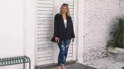 European and American Fashion Casual Suit Polo Neck Slim Fit Cardigan Temperament Women's  Coat Spring and Autumn 2024
