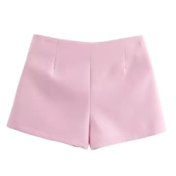 HXAO Bow Pink Skort For Women High Waist Mini White Skirt Pants Fashion Summer Women's Skort Streetwear Asymmetric Culottes